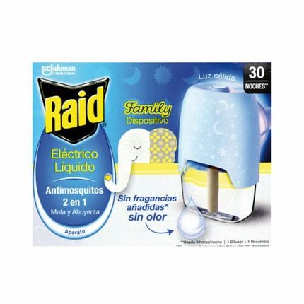 Electric Mosquito Repellent Raid Family Antimosquitos Light 30 Night