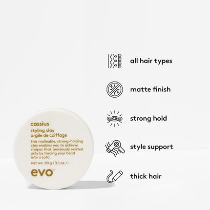 Evo Cassius Styling Clay - Adds Texture With Long Lasting Style - Image 3