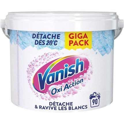 Vanish Oxi Action White Booster Stain Remover & Whitener Effective Powder From 20C 27Kg