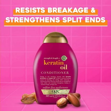 Ogx Anti-Breakage Keratin Conditioner For Dry Hair 385Ml