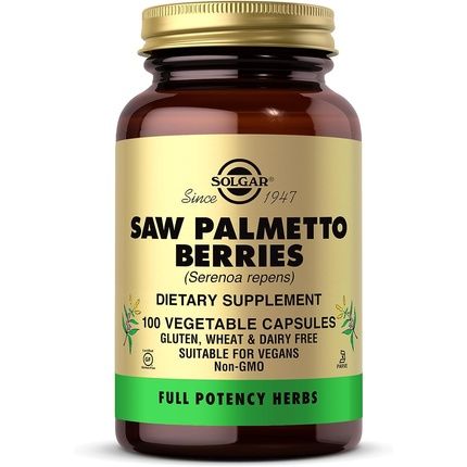 Solgar Saw Palmetto Berries 100 Vegetable Capsules - Men'S Health - Full Potency - Non-Gmo Vegan Gluten Free Dairy Free Kosher