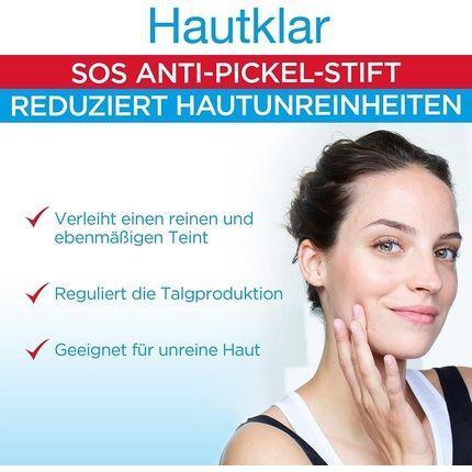 Garnier Skin Clear S.O.S Anti-Pimple Pen For Blemished Skin Extra Strong With Vitamin B3 Zinc Salicylic Acid And Eucalyptus Skin Active 10Ml