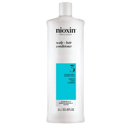 Nioxin System 3 Revitalizing Conditioner 1000 Ml For Colored Hair With Slight Density Loss
