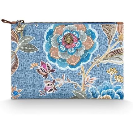Pip Studio Charly Flat Necessaire Medium Matata Blue 24X15.5X1 Cm