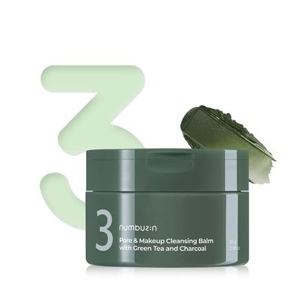 Numbuzin No.3 Pore & Makeup Cleansing Balm With Green Tea And Charcoal