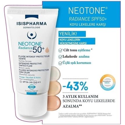Isispharma Neotone Radiance Spf 50+ Light Tinted 30Ml