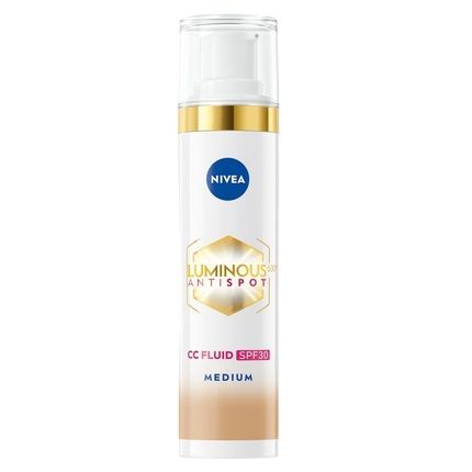 Nivea Luminous 630 Cc Fluid 3 In 1 Spf 30+ Face Foundation 02 Medium 40Ml