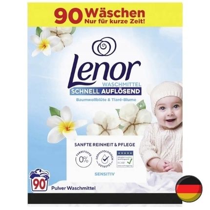 Lenor Sensitiv Gentle Washing Powder For Children And Allergy Sufferers 90 Washes