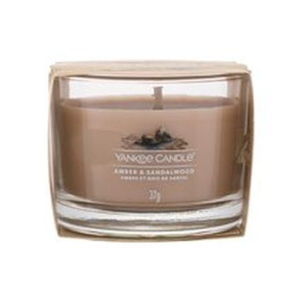 Yankee Candle Amber Sandalwood Votive Candle In Glass