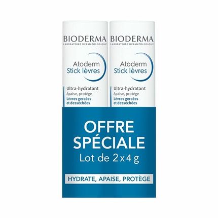 Bioderma Atoderm Care Set For Dry And Chapped Lips 2 X 4 Grams