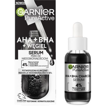 Garnier Pure Active Serum Against Imperfections Aha + Bha + Charcoal 30Ml