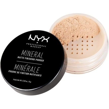 Nyx Professional Makeup Mineral Finishing Powder Matte Finish Oil Absorbing Vegan Formula Light/Medium 01 - Loose Format