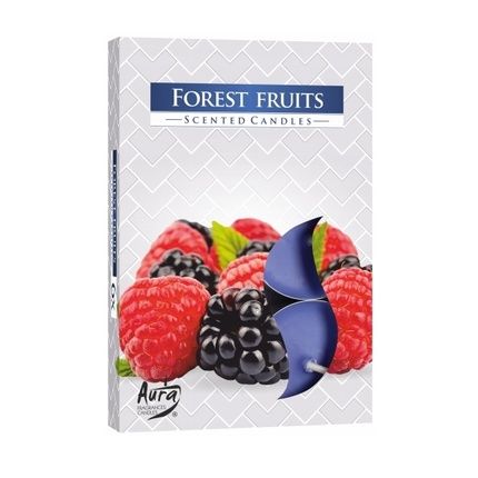 Bispol Aura Scented Tea Lights Forest Fruits - 6 Pieces