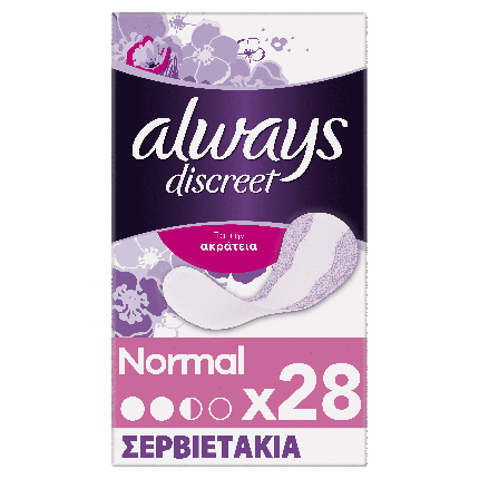 دائما بطانات سرية عادية 4X28