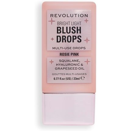 Makeup Revolution Bright Light Blush Drops With Hyaluronic Acid Radiant Finish Pink Rosie 23Ml