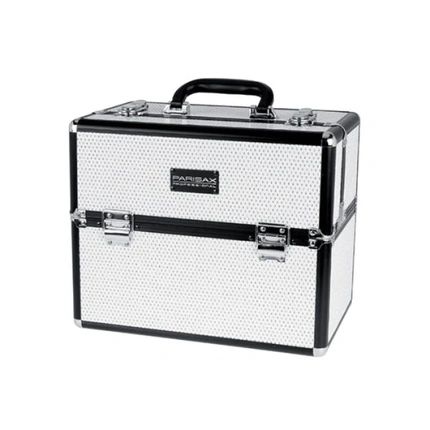 Parisax Makeup Case White Rhinestones - A Stylish Beauty Accessory