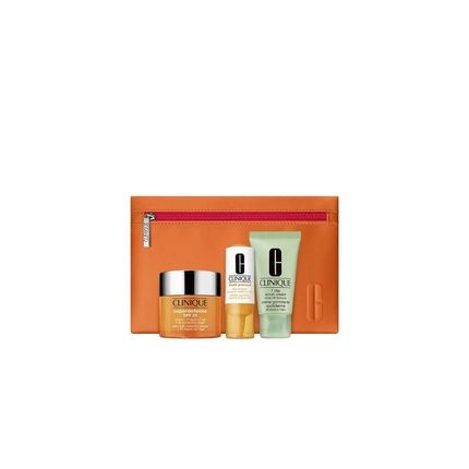 Clinique Superdefense Spf25 50Ml + Exfoliant 30Ml + All About Eyes 5Ml