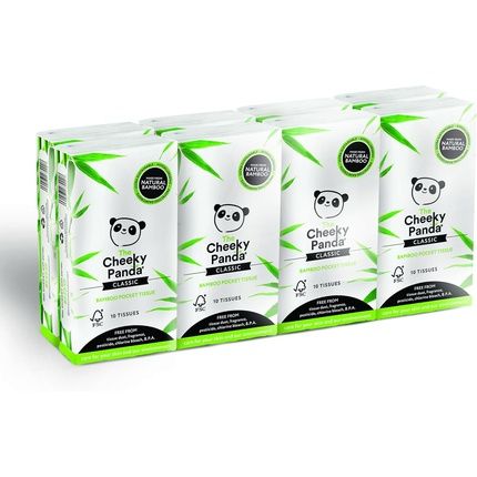 The Cheeky Panda Bamboo Pocket Tissues - 10 Hypoallergenic Tissues