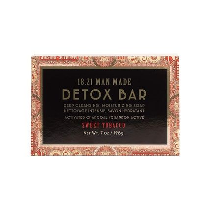 18.21 Man Made Deep Cleansing Soap Bar 7Oz Activated Charcoal With Jojoba Beads - 2 Scents