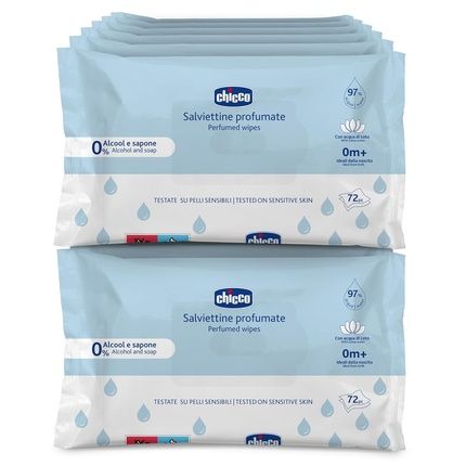 Chicco Multipurpose Cleansing Wipes For Newborns Alcohol-Free Perfumed