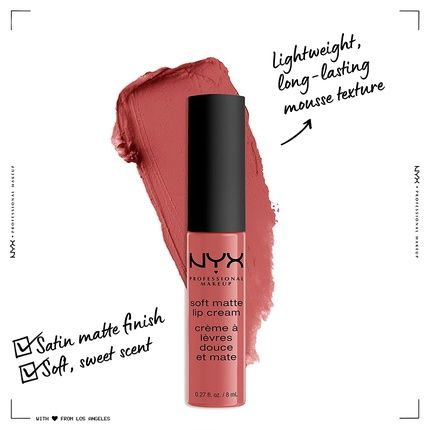 Nyx Soft Matte Lip Cream Zurich - Beauty Makeup Lip Product 8 Ml