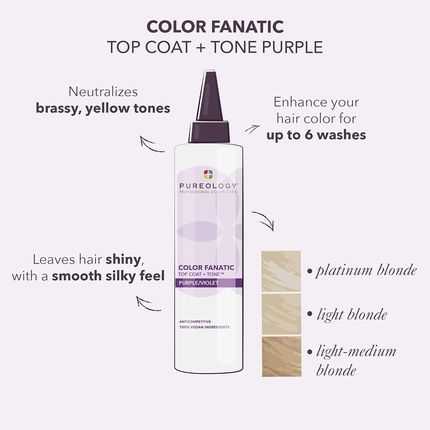 Pureology Color Fanatic Purple Color Glaze Hair Toner For Blonde Hair 200Ml - Image 3