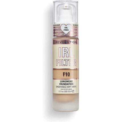Revolution Irl Filter Longwear Foundation F10 Breatable Soft Matte 23Ml