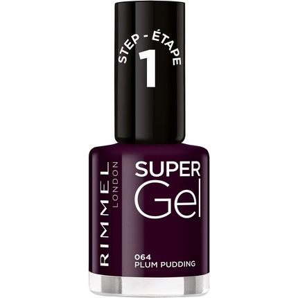 Nail Polish Rimmel London Super Gel Plum Pudding No 064 12Ml