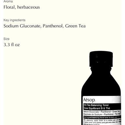 Aesop B & Tea Balancing Toner 100Ml 3.3Oz - Image 3