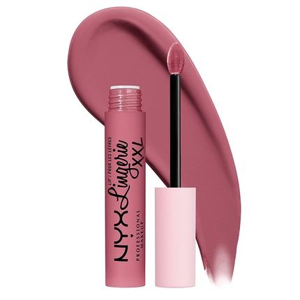 Nyx Professional Makeup Lip Lingerie Xxl Matte Liquid Lipstick Maxx Out 0.13 Fl Oz - Cool Toned Light Pink