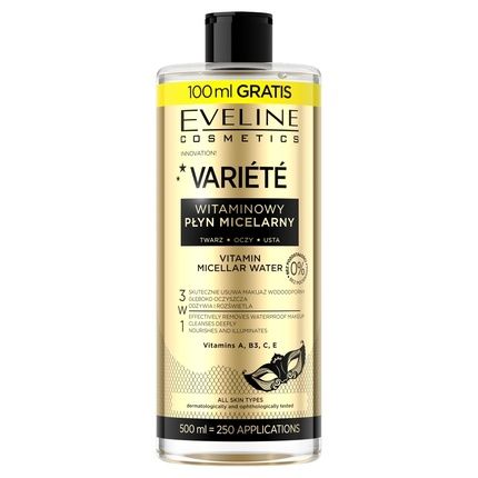 Eveline Variety Vitamin Micellar Water For Face 500Ml