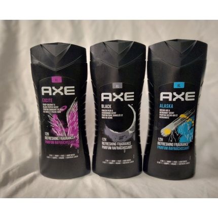 Axe 3In1 Body/Face/Hair Wash Xl Mixed Scents 12H Hydrate 13.5Oz