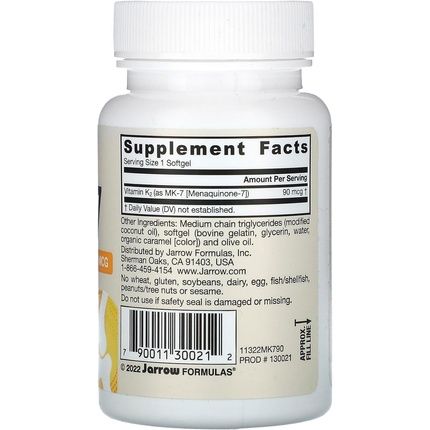 Jarrow Formulas Mk-7 90Mcg 90 Softgels