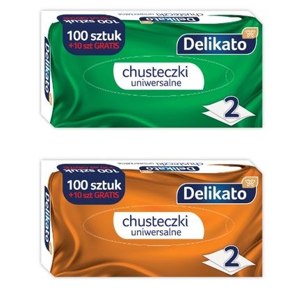 Delikato Hygiene Tissue In Box 2-Ply 100 10 Pieces