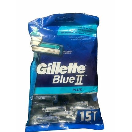 Gillette Blue Ii Plus Disposable Razor 15 Pack - New Sealed