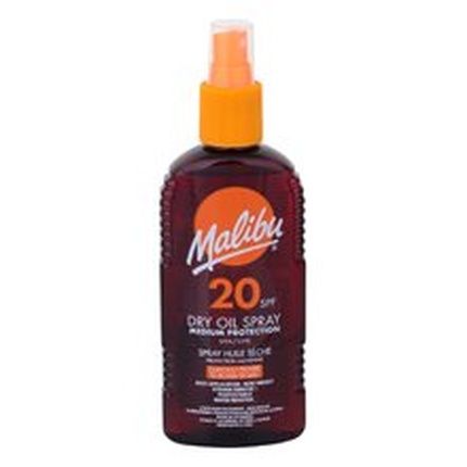 Malibu Sun Spf 20 Non-Greasy Dry Oil Spray For Tanning High Protection Water Resistant 200Ml