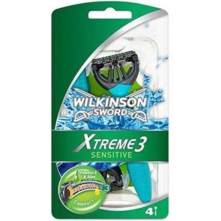 Wilkinson Sword Extra 3 Sensitive Disposable Razors - Pack Of 4