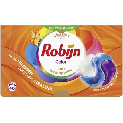 Robijn 3In1 Color Washing Capsules 40 Pieces