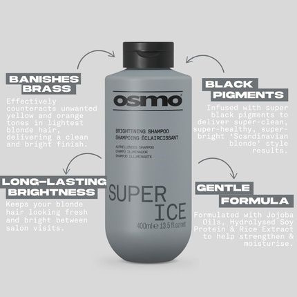 Osmo Super Ice Shampoo With Black Pigment For Brightening Blonde Hair