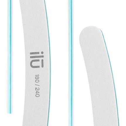 T4B Ilu Banana Nail File Double-Sided Curved Natural Nail File With High Quality 180/240 Grit - Image 3