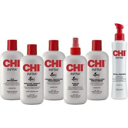 Chi Silk Infusion Leave-In Hair Serum For Dry Damaged Hair Heat Protectant For All Hair Types Pre-Styling Hair Oil For Repair Strengthening And Moisturizing 177Ml