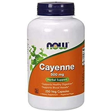 Now Cayenne 250 Capsules 500Mg