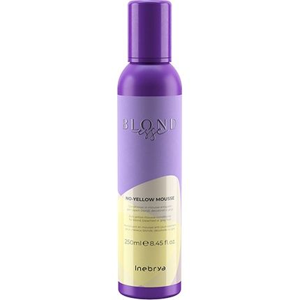 Inebrya Blondesse Noyellow Conditioner Foam Conditioner For Yellow Tones On Bleached Light And Gray Hair 250 Ml