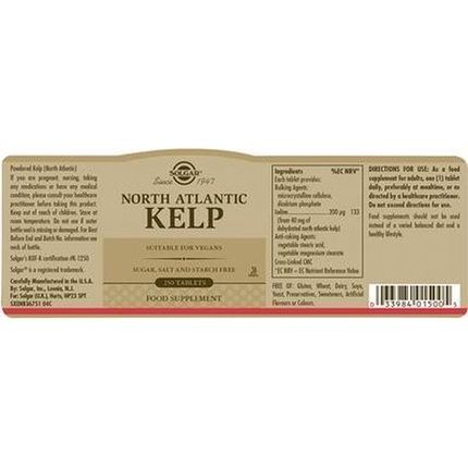 ***Vegan***North Atlantic Kelp 250 Tablets - A Natural Source Of Iodine - Image 3