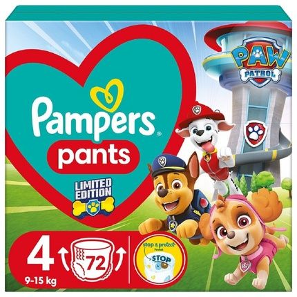 Pampers Size 4 Diapers Wb Paw Patrol Pampers 9-15Kg 72 Pcs