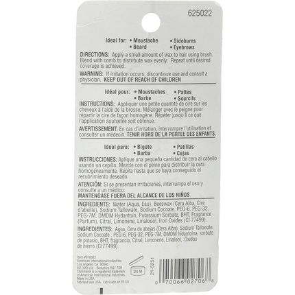 Clubman Pinaud Moustache Wax Black - Hang Pack