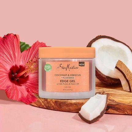 Sheamoisture Flaxseed Edge Control Gel Hair Products For Curly Hair Coconut And Hibiscus Paraben-Free 3.5 Oz - Image 3