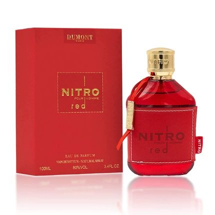Nitro Red Eau De Perfum By Dumont Long Lasting Men'S Fragrance 3.4 Oz