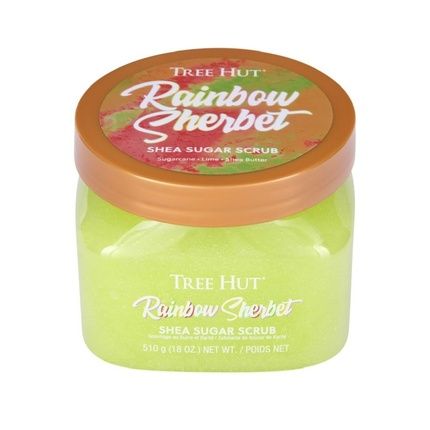 Tree Hut Shea Body Scrub Rainbow Sherbet & Peach Sorbet 18 Oz