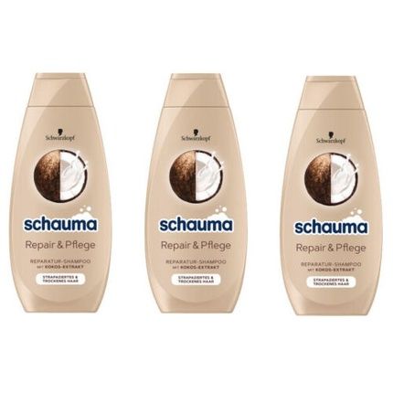 Schauma Schwarzkopf Repair & Care Shampoo With Coconut Extract 400Ml - Image 3